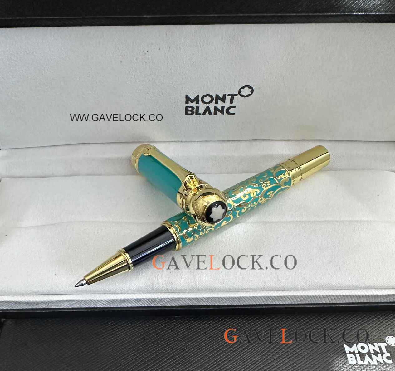 Clone Montblanc Limited Edition Joseph Ii Blue Rollerball Pen Gold Clip Clone Montblanc Limited Edition Joseph Ii Blue Rollerball Pen Gold Clip